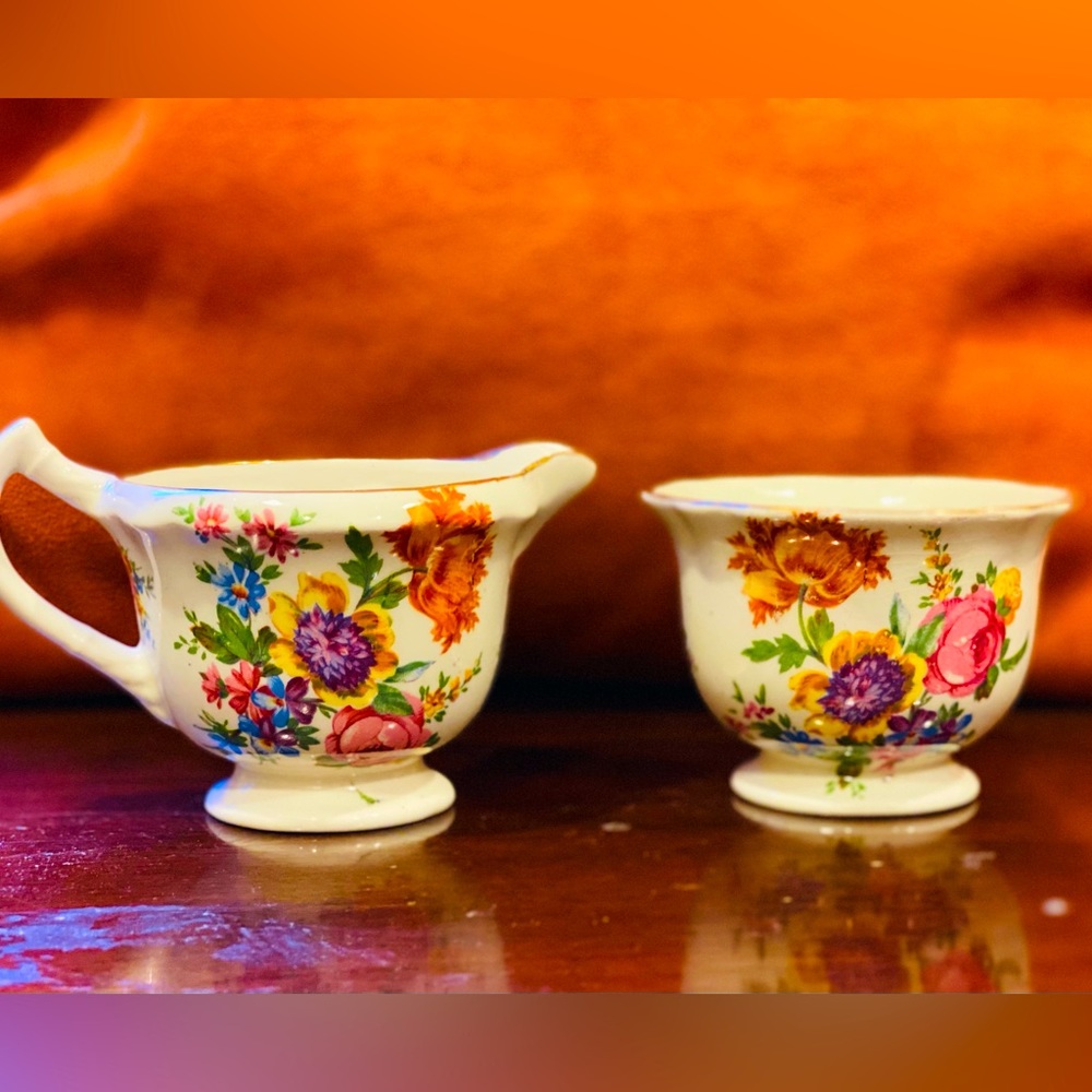 Vintage James Kent Mini-Creamer & Open Sugar Bowl